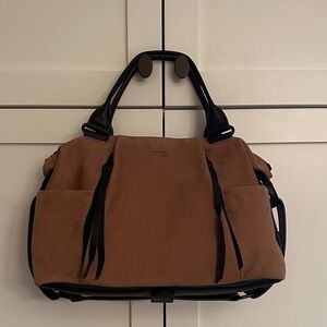 AIMEE KESTENBERG NUBUCK SUEDE AND LEATHER SATCHEL- NWOT